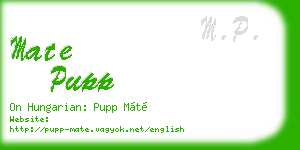 mate pupp business card