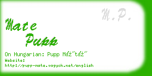 mate pupp business card